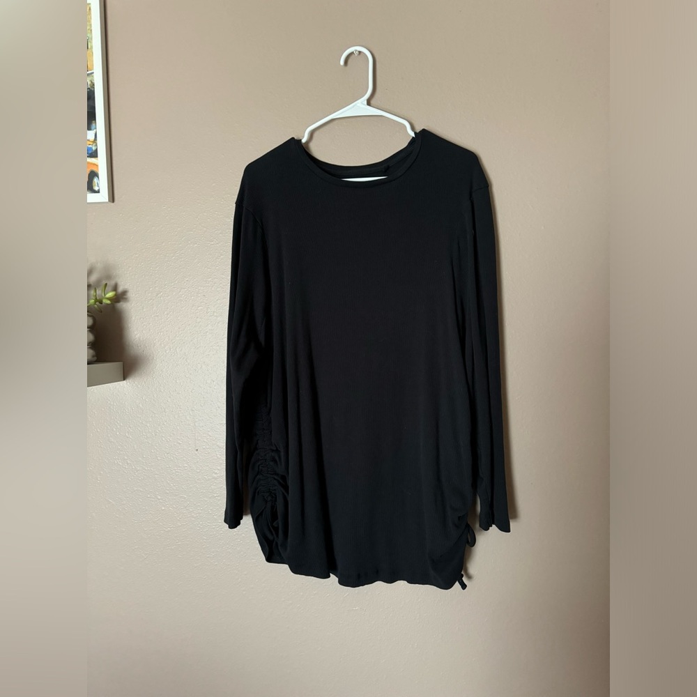 ASOS curve black ruched top